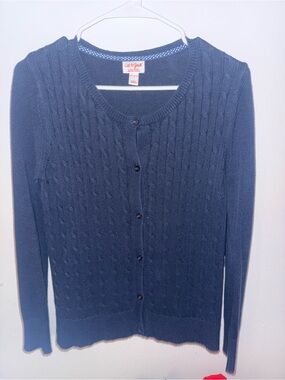 Cat & Jack Navy Blue Cable Knit Button-Up Cardigan